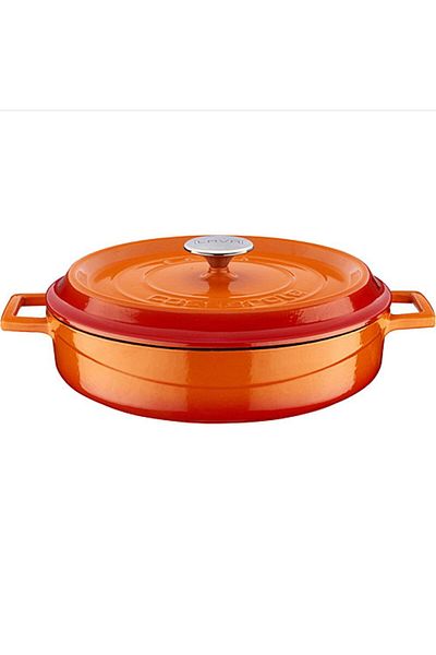 Lava Cast Pot Orange Decorative High Quality Cast Pot 28 Cm