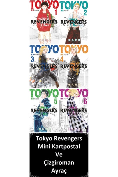 Gerekli Şeyler Yayıncılık Tokyo Revengers 1-2-3-4-5-6. Ciltler Manga Set | Tokyo Revengers Mini Kartpostal Ve Çizgiroman Ayraç