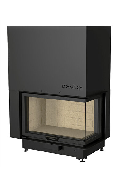 ECHA TECH Asansörlü Çelik Köşe Şömine Haznesi Sağ Açık 90