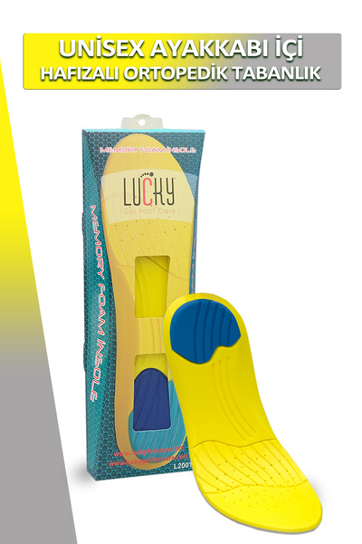 Dopar Lucky Hafızalı Ortopedik Tabanlık Kesilebilir Rahatlatıcı Ayakkabı Tabanlığı 41-46 Numara