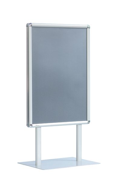 ÖzgürceSeç B2 (50X70) Double Sided Sheet Metal Base Sidewalk Advertising Board Standing Poster Board Gray