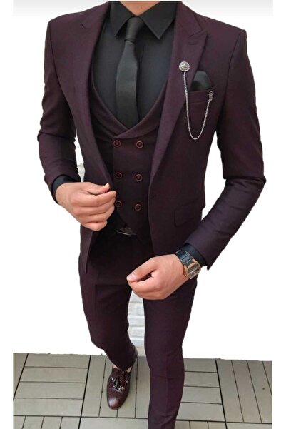 nyk tempee Slim Fit Yelekli Takım Elbise