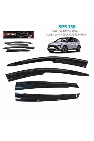 HASBEE Hyundai Bayon Mugen Cam Rüzgarlığı 2022 sonrası Uyumlu 4'lü Sunplex