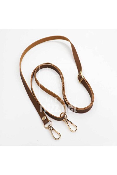 Ritzz Ayarlanabilir Çanta Sapı Suni Deri 10mm - Gold Kancalı (TABA)