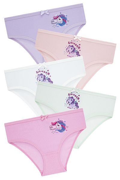 biyokids Κοριτσίστικα 5 Πακέτα Πολύχρωμα Slip Panties - Unicorn -