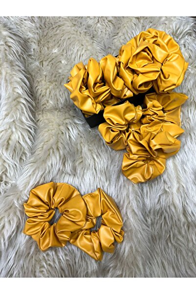 Donna Liberta Yellow Leather Buckle Girl Child Handmade Soft Cotton Round Bagel Hair Clip Buckle022