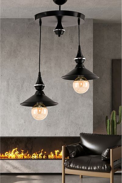 DEDE DOUBLE PERA PENDANT LIGHT CHANDELIER WITH JAPANESE HAT