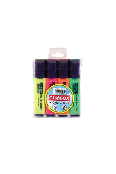 Globox 4-Piece Highlighter Marker Set