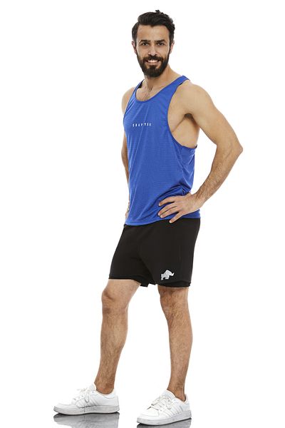 ShapeYou Navy Blue Men's Fitness Athlete Undershirt
