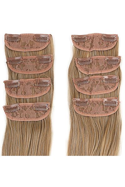 KONAK PERUK 8 Pieces Fiber Synthetic Snaps - with Caramel Platinum Relief