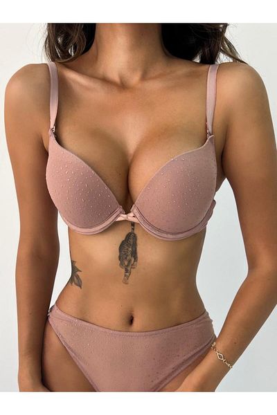 WİNTEX Stone Printed Special Series Bra Set