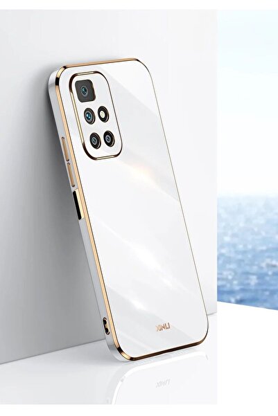 Rivor Xiaomi Redmi 10 2022 Uyumlu Kılıf Parlak Kenarlı Altın Işlemeli Kamera ...