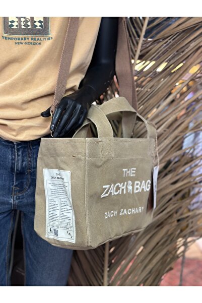 ZACH ZACHARY Camel Omuz Askılı Magnetli Kanvas Kumaş The Tote Bag