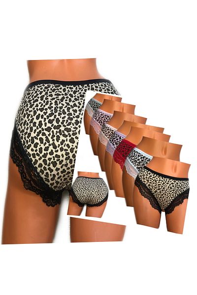 Afrodizyac Pachet de 7 Bato din bambus cu detaliu din dantelă cu imprimeu leopard (extra flexibil și extra moale)