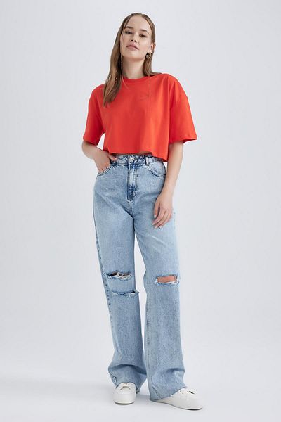 DeFacto Coool Oversize Wide Fit Cotton Short Sleeve T-Shirt B0651Axns