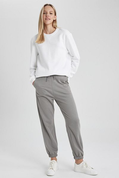 DeFacto Μακρύ παντελόνι Jogger Sweat - Standard Fit, ελαστικό πόδι στη μέση, χοντρό ύφασμα S7370az23wn