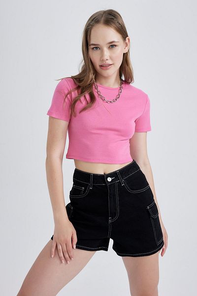 DeFacto Fitted Cotton Short Sleeve T-Shirt B0688Axns