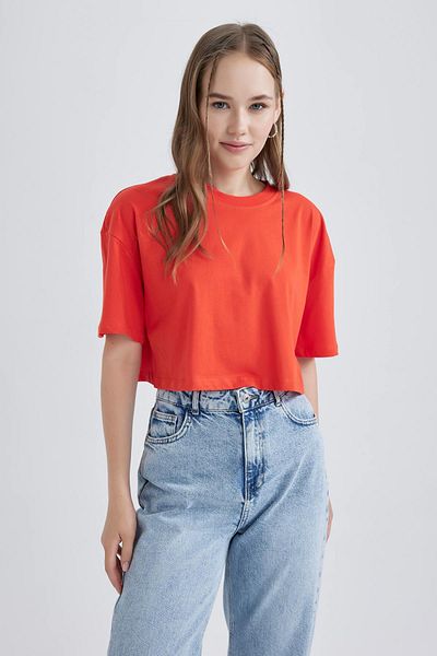 DeFacto Coool Oversize Wide Fit Cotton Short Sleeve T-Shirt B0651Axns