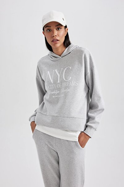 DeFacto Regular Fit Kapüşonlu Sweatshirt B2606ax23au