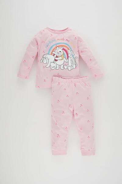DeFacto Kız Bebek Disney Winnie The Pooh Uzun Kollu Penye Pijama Takımı A9350...