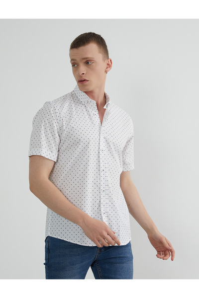 PAULMARK Гольф з коротким рукавом з візерунком