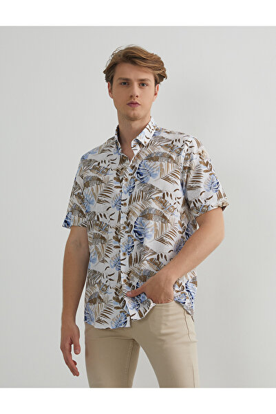 PAULMARK Гольф з коротким рукавом з візерунком