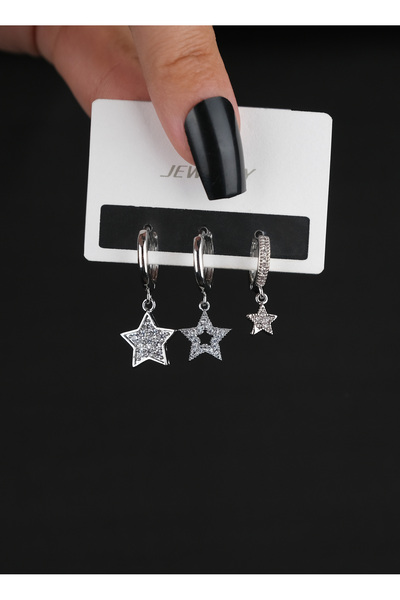 Jack Ferrero ÇELİK RENK ATMAZ GARANTLİ FATURALI KÜPE