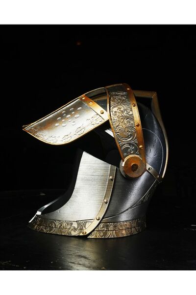 TuransoyCraft Orta Çağ Şövalye Kaskı Giyilebilir Açılır Kapanır