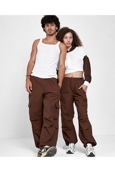 DEEFWEAR Y2k Unisex Baggy Tactical Cargo παντελόνι αλεξίπτωτο με ρυθμιζόμενη μέση και πόδια