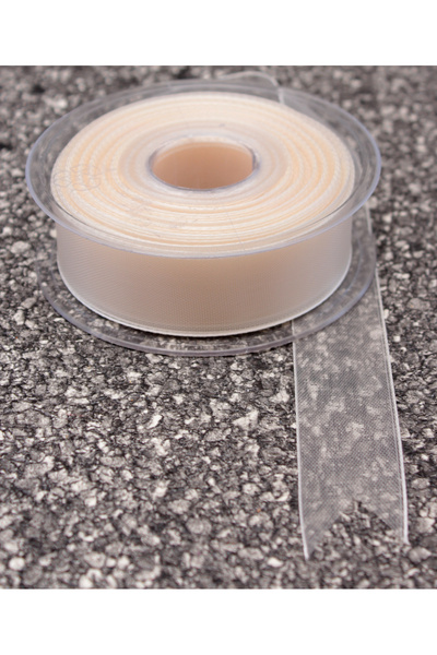 Lora Wedding 25mm Cream Chiffon Ribbon 20 Meters