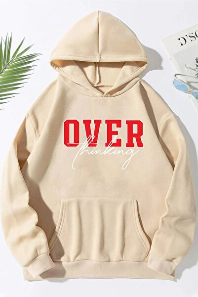 Trend Sizde Hanorac imprimat unisex Overthinking