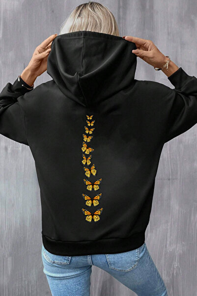 Trend Sizde Hanorac oversize unisex cu imprimeu regele fluture