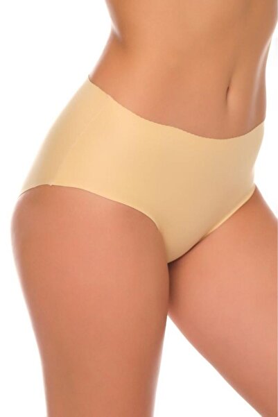 Missvera Kadın Ten Yüksek Bel Silikonlu Lazer Kesim Külot 201