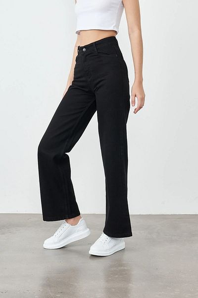 Livik Pantaloni casual din Lycra cu talie super înaltă. (Super înalt.)