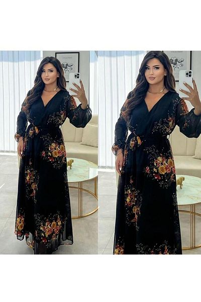 CİXAPLE Σιφόν σιφόν με μανίκι με μπαλόνι με λαιμόκοψη