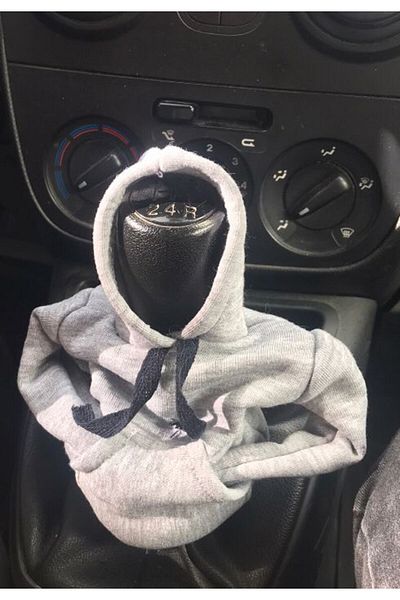 zifona Vehicle Gear Clothing Gear Shift Fleece Gear Hood Shift Decoration Gray