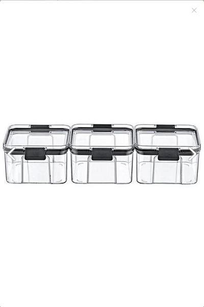 ACAR Krdln FT-100 3-Piece Small Storage Containers with Lock 460 ml