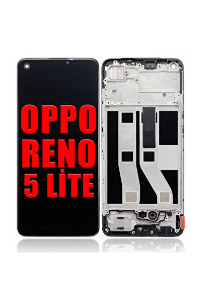 Genos Oppo Reno 5 Lite Lcd Ekran Dokunmatik Siyah Çıtalı