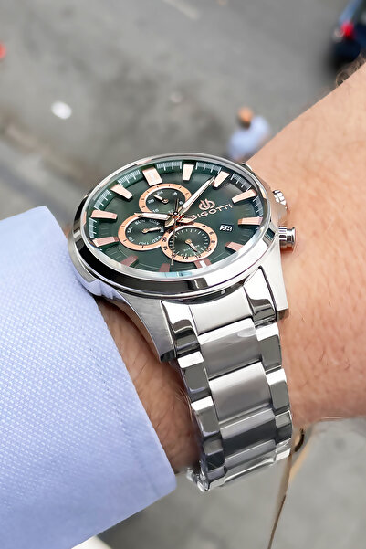 Bigotti Full Çelik Erkek Kol Saati 5 ATM Su Geçirmez Gümüş Renk + Bileklik BMER2005C4