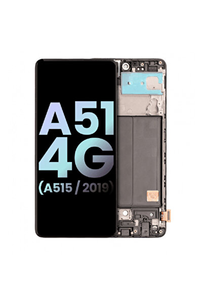 Genos Samsung Galaxy A51 A515 Lcd Ekran Dokunmatik Siyah Çıtalı Servis