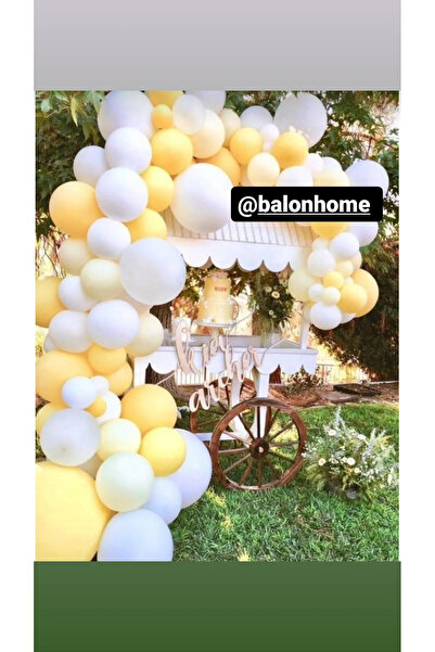 HBK Balon DAISY Concept بالونات يوم خاص باللونين الأصفر والأبيض + سلسلة بالون...