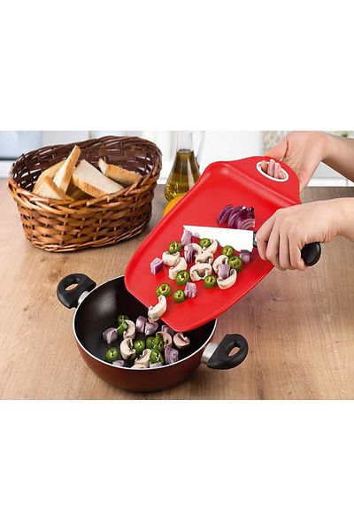 Panoramas Home Red Special Design Luxury Hard Plastic Unbreakable Small Cutting Board Mat