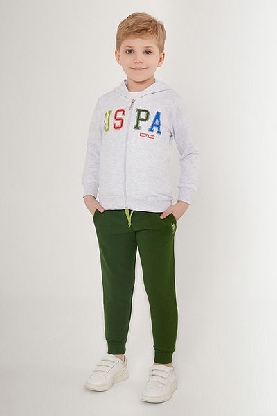 U.S. Polo Assn. Boy's Licensed Zippered USPA Printed Tracksuit Set