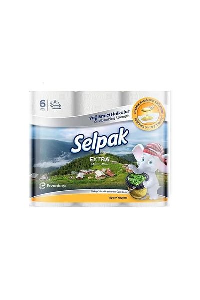 Selpak 12 Rolls Extra Oil Absorbing Paper Towel Rings
