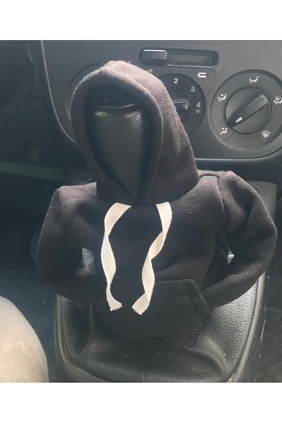 zifona Vehicle Gear Clothing Gear Shift Fleece Gear Hood Gear Shift Decoration Black