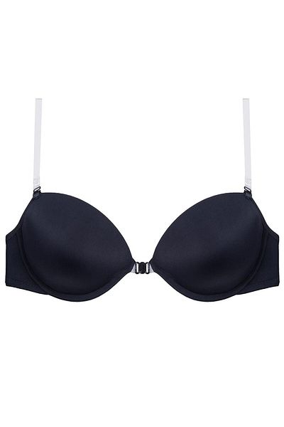 Magic Form Black Front Clip Back and Strap Push-Up Bra with Transparent Sponge C2T0N3O0