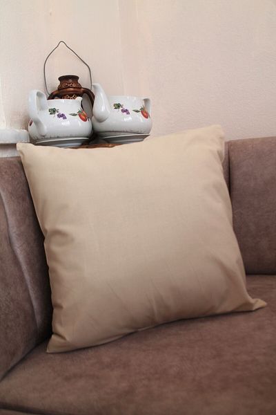 Emtory Home Cappuccino Premium 100% bavlna bez zipsu obliečka na vankúš 43x43cm