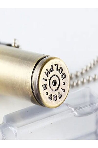 HK GİFT SHOP Metal Mermi Görünümlü Gazyagi Taşınabilir Çakmak