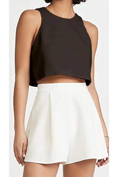 NSM Μαύρο σατέν μπουστιέ με χοντρές τιράντες