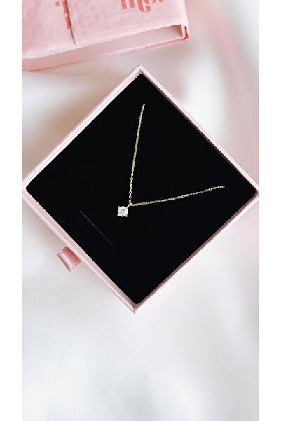 minimojewels 925 ayar gümüş tektaş kolye